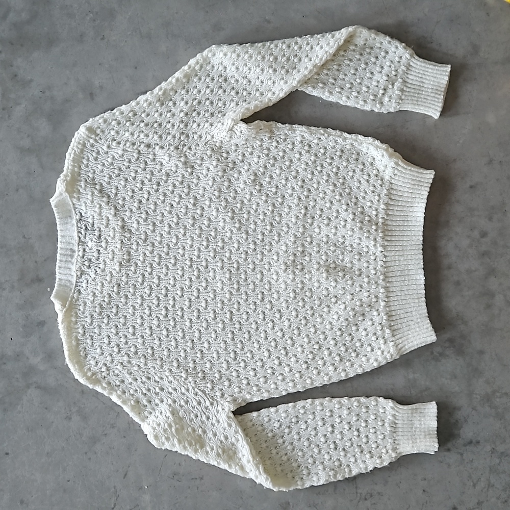Vintage Cream Textured Sweater – Alfred Dunner L (fits like M) - Picture 4 of 6